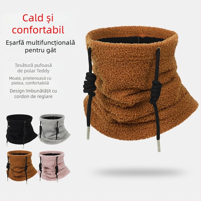 Ruidong toamna și iarna eșarfă de schi rezistentă la vânt mască de echitație în aer liber mască de protecție pentru față completă set de gât cald eșarfă rezistentă la frig cu căptușeală din fleece