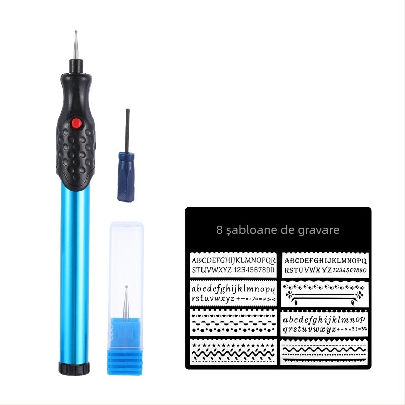 Mini stilou în formă de stilou metalic cu zgomot redus, stilou de gravat electric de mare viteză, micro wireless DIY, polizor electric de sticlă