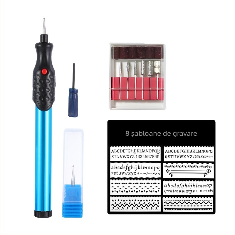 Mini stilou în formă de stilou metalic cu zgomot redus, stilou de gravat electric de mare viteză, micro wireless DIY, polizor electric de sticlă