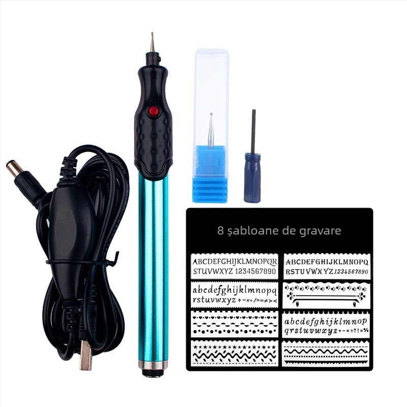 Mini stilou în formă de stilou metalic cu zgomot redus, stilou de gravat electric de mare viteză, micro wireless DIY, polizor electric de sticlă