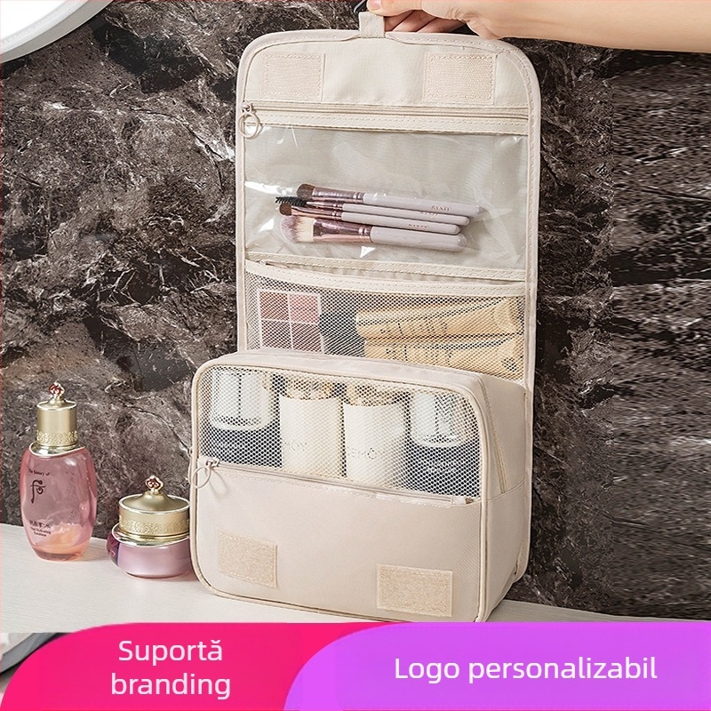 Geantă de călătorie cu cârlig, îngroșată, impermeabilă, uscată și umedă, separată, capacitate mare, geantă de depozitare cosmetică portabilă