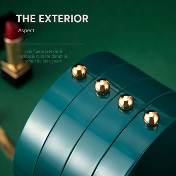 Cutie de bijuterii de birou de lux, proiectată manual, ușoară, cutie de depozitare pentru cercei, cercei, bijuterii, cutie de bijuterii multistrat rezistentă la praf