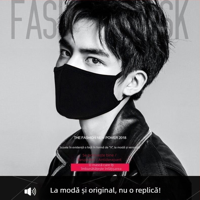 Mască de bumbac lavabilă, subțire, personalizată, stereo, pentru bărbați și femei, mască de praf pentru călătorii în aer liber, vânzare directă din fabrică