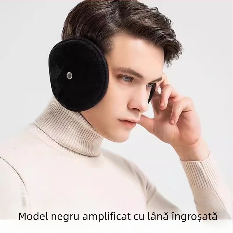 Căști pentru urechi, căști calde din lână pură, căști pentru bărbați și femei, protecție pentru urechi, anti-îngheț, îngroșate, rezistente la vânt și frig, toamna și iarna