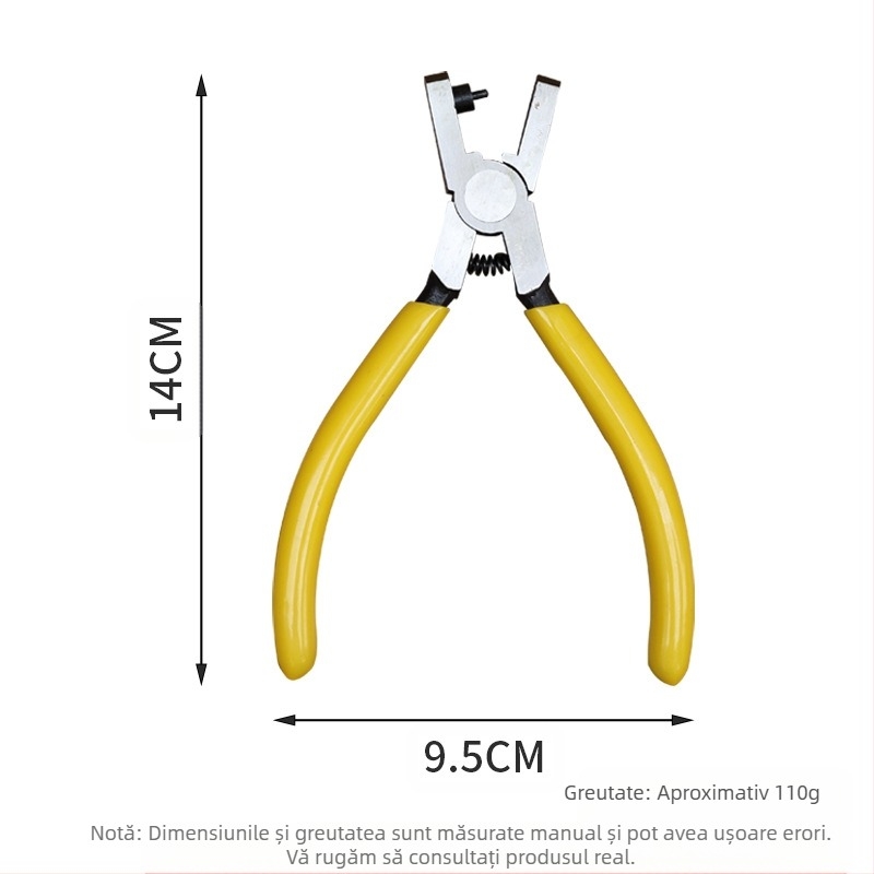 Clește mini de perforat curea de 5 inch, clemă de deschidere pentru curea de ceas, clește de perforat piele, instrument DIY pentru deschiderea pielii