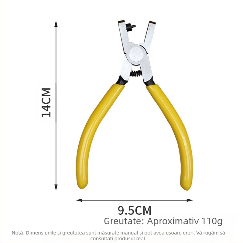 Clește mini de perforat curea de 5 inch, clemă de deschidere pentru curea de ceas, clește de perforat piele, instrument DIY pentru deschiderea pielii
