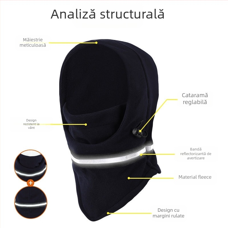 Amazon Wazan Toamna și Iarna Caldă Rezistentă la Vânt în Aer Liber Mască de Călărie Noaptea Bandă Reflectorizantă Rezistentă la Gât Blocare Caldă Pălăritură
