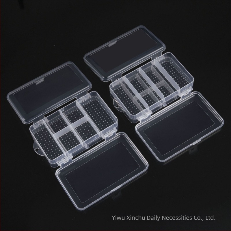Cutie de depozitare din plastic PP transparent, cu buton de clasificare cu 10 grile fixe, cu mărgele, pentru echipamente de pescuit, armură, cutie detașabilă de finisare
