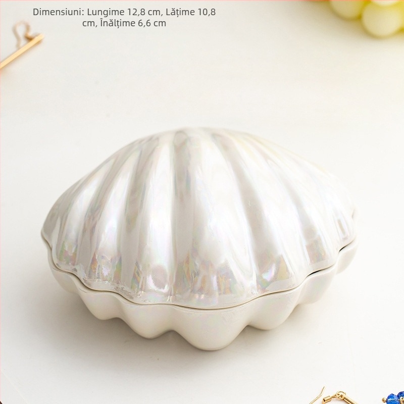 Cutie de bijuterii din ceramică roz, direct din fabrică, cu glazură de perle, cutie de depozitare a bijuteriilor, comodă, cadouri creative pentru casă