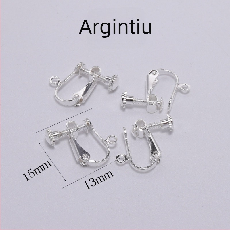 Clipuri pentru cercei din metal, cupru, fără orificiu pentru ureche, 15 * 13 mm, accesorii DIY lucrate manual, material pentru cercei