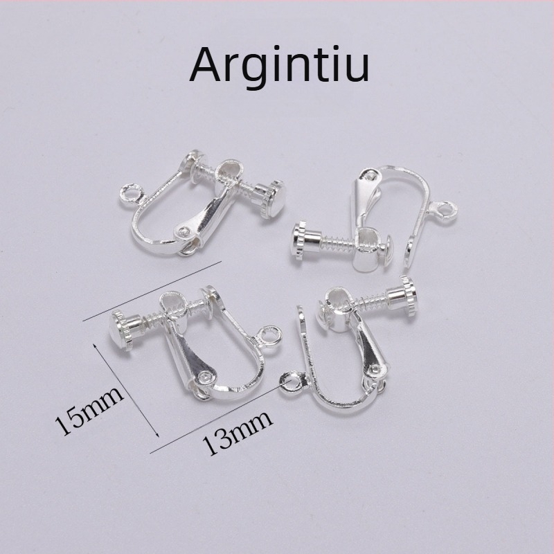 Clipuri pentru cercei din metal, cupru, fără orificiu pentru ureche, 15 * 13 mm, accesorii DIY lucrate manual, material pentru cercei