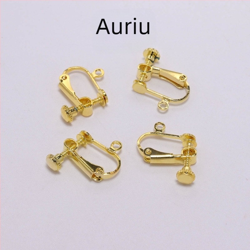 Clipuri pentru cercei din metal, cupru, fără orificiu pentru ureche, 15 * 13 mm, accesorii DIY lucrate manual, material pentru cercei