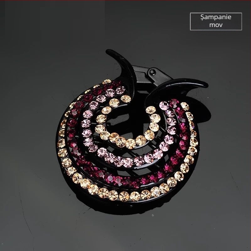 Accesorii de păr cu jumătate de minge în stil coreean, clip de prindere, agrafă distinctivă, agrafă de păr pentru adulți, stras, clip de top pentru femei, accesorii de păr, păr simplu cu disc, coadă de cal