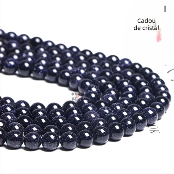 Mărgele de gresie albastră vrac DIY cristal gresie albastră brățară cu mărgele bijuterii accesorii dorințe piatră semi-finisată cer înstelat piatră