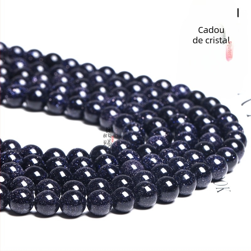 Mărgele de gresie albastră vrac DIY cristal gresie albastră brățară cu mărgele bijuterii accesorii dorințe piatră semi-finisată cer înstelat piatră