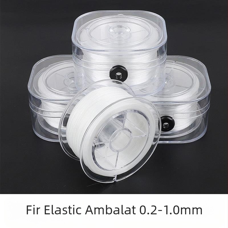 Brățară cu șir de perle elastice din cauciuc, rezistentă la uzură, de vânzare cu amănuntul, cu linie ultra-fină, cu șir de mărgele, realizată manual