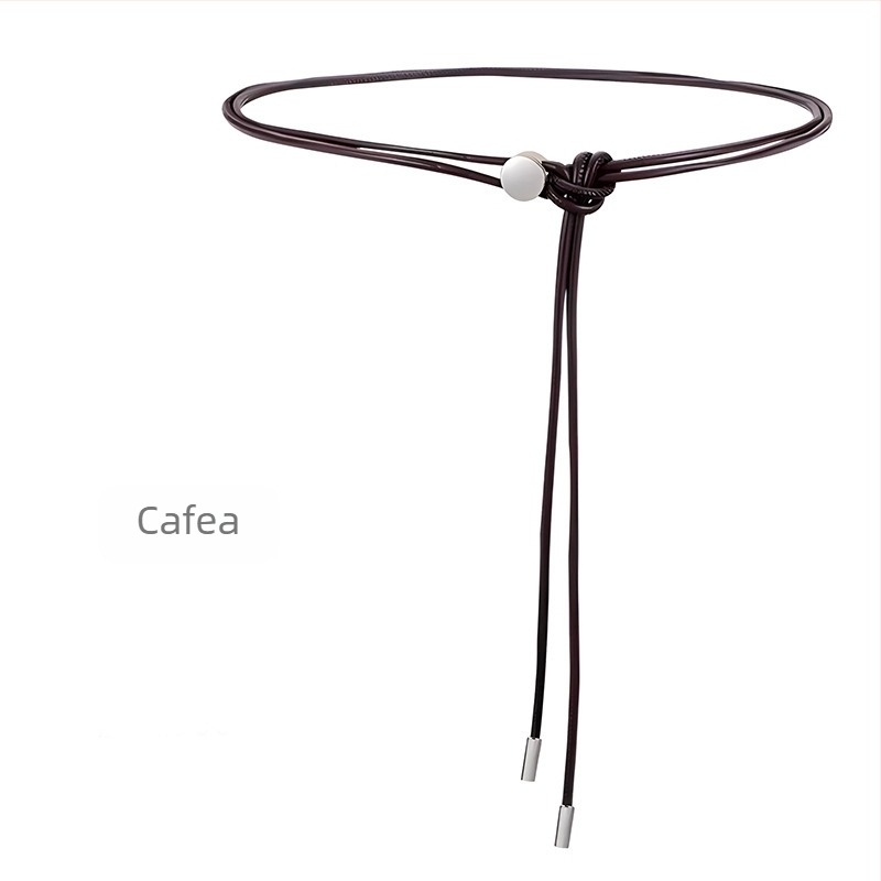 Curea subțire cu nod moale pentru femei, rochie de vară decorativă simplă, cataramă de primăvară, cu coardă multicoloră pentru talie