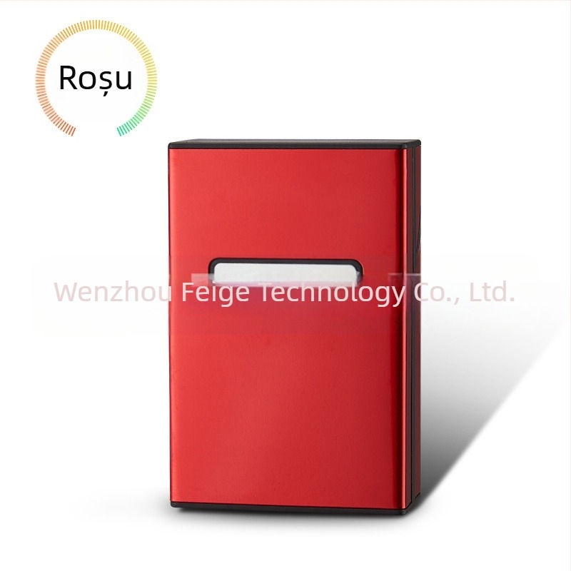 Toc de țigară personalizat la modă, pachet de 20, toc de țigară automat din plastic și aluminiu, pentru bărbați, cu fum grosier și lumină, toc de țigară creativ