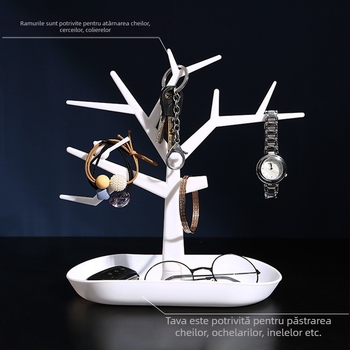 Depozitare la intrare, artefact, culoare copac, suport creativ pentru bijuterii, pandantiv, inel, cercei, suport de afișare, artefact