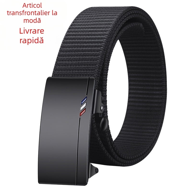 Men's fără dinți cataramă automată pânză curea modă țesute în aer liber antrenament militar țesut pantaloni nailon tactic curea exterioară