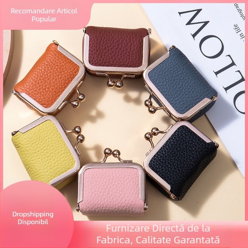 Geantă compactă din piele naturală, geantă de aur, geantă de depozitare pentru bijuterii, inel cu diamant, mini inel, colier, cercei, cutie de bijuterii, portofel pentru monede