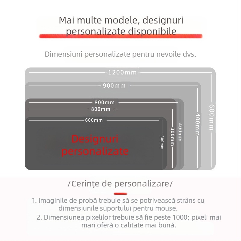 Amazon Transfrontalieră Nou Floare Verde Plant Series Mouse Pad Floare Simplă Super Mare rezistent la murdărie antiderapant cauciuc Pad