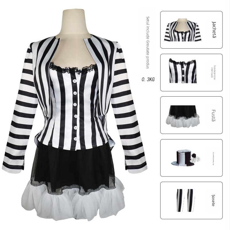 Costum de Halloween Archmage Cos Costum Beetle Juice 2 Haine Costum de cosplay personaj în stoc