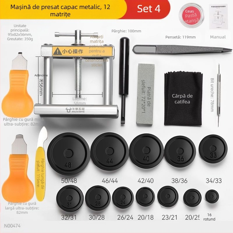 Instrument de reparare a ceasurilor, presă manuală pentru capac, schimbător de capac cu cuarț, deschizător de capac pentru baterii, instrument special de reparare