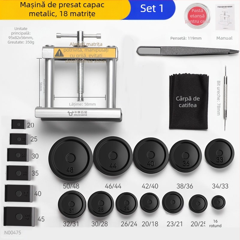 Instrument de reparare a ceasurilor, presă manuală pentru capac, schimbător de capac cu cuarț, deschizător de capac pentru baterii, instrument special de reparare