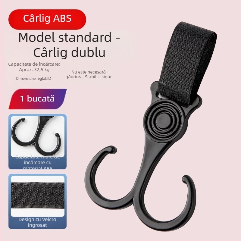 Cârlig pentru cărucior pentru genți agățate, accesorii pentru cărucior, depozitare universală
