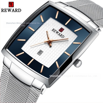 Reward Simple Ceas bărbătesc Impermeabil Calendar Curea de Plasă Ceas de Business Cu Cuarț Export Ceas bărbătesc 62009m