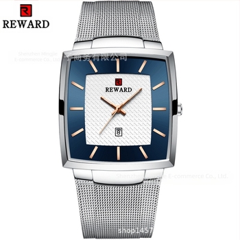 Reward Simple Ceas bărbătesc Impermeabil Calendar Curea de Plasă Ceas de Business Cu Cuarț Export Ceas bărbătesc 62009m