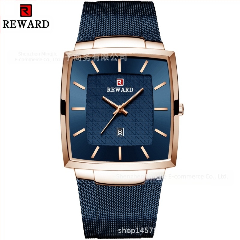 Reward Simple Ceas bărbătesc Impermeabil Calendar Curea de Plasă Ceas de Business Cu Cuarț Export Ceas bărbătesc 62009m