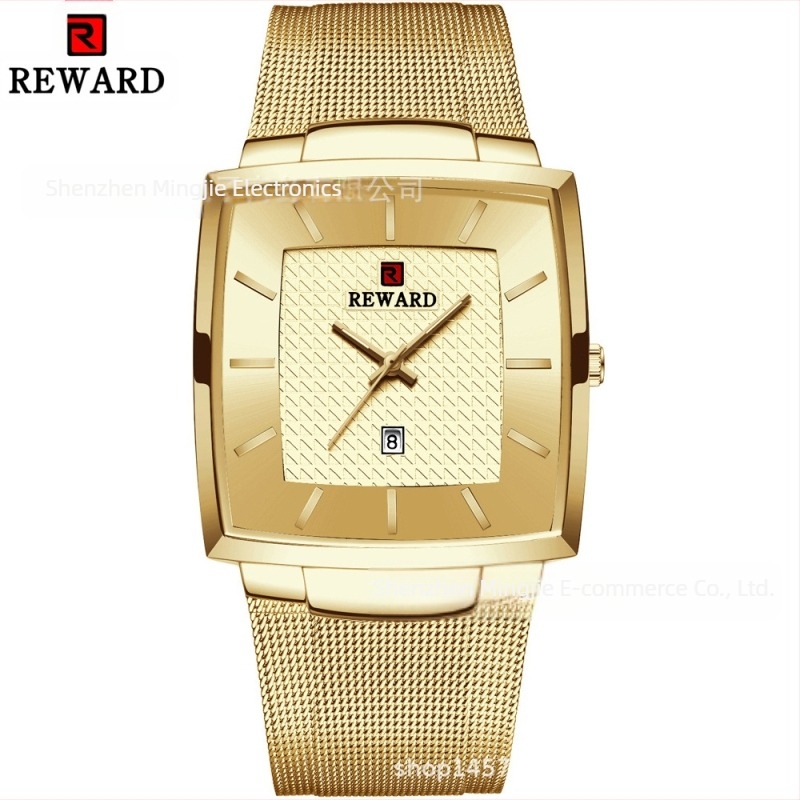 Reward Simple Ceas bărbătesc Impermeabil Calendar Curea de Plasă Ceas de Business Cu Cuarț Export Ceas bărbătesc 62009m