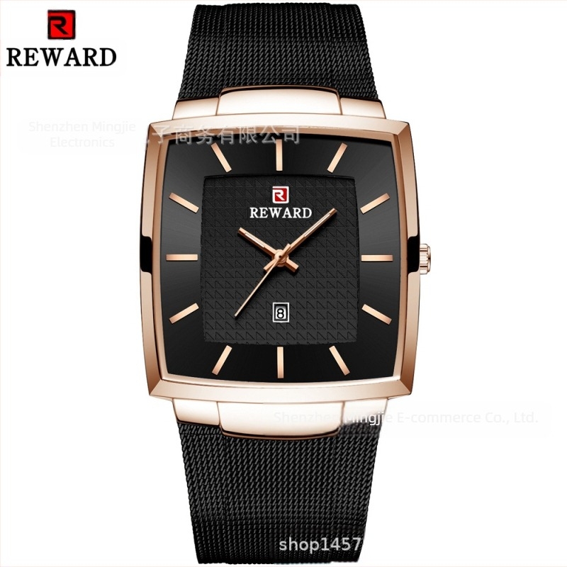 Reward Simple Ceas bărbătesc Impermeabil Calendar Curea de Plasă Ceas de Business Cu Cuarț Export Ceas bărbătesc 62009m