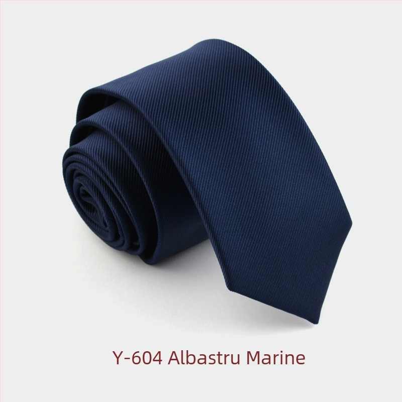 Cravată formală îngustă de 6 cm, culoare pură, pentru bărbați, modă coreeană, versiune îngustă, negru, roșu, dungi subțiri, culoare pură