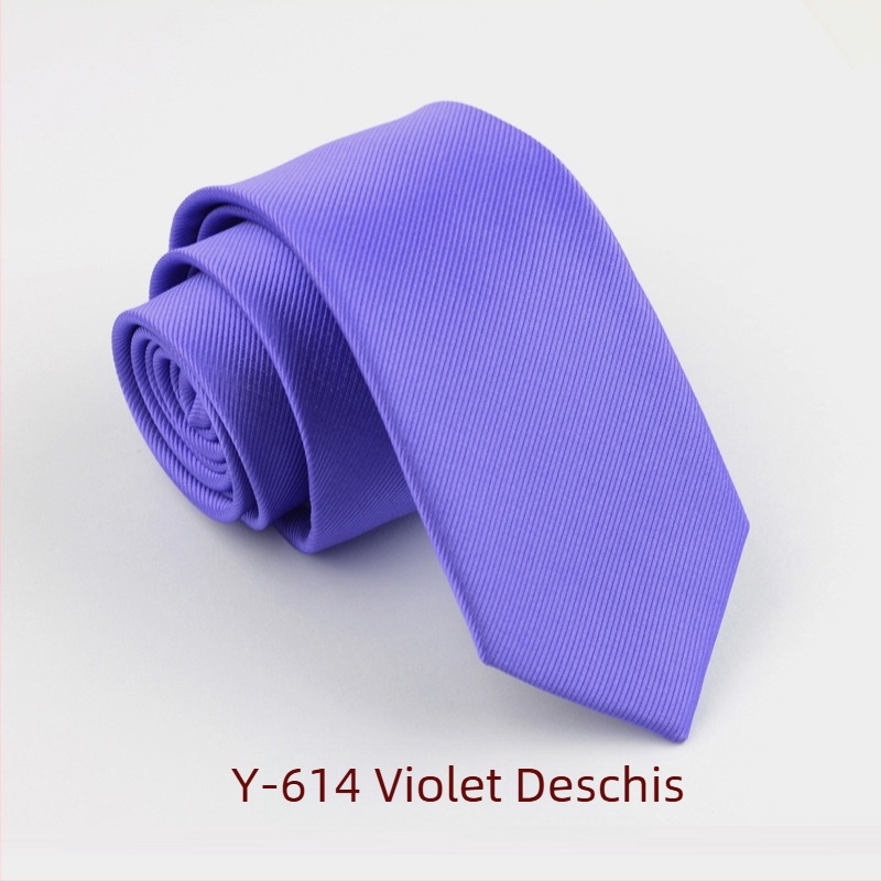 Cravată formală îngustă de 6 cm, culoare pură, pentru bărbați, modă coreeană, versiune îngustă, negru, roșu, dungi subțiri, culoare pură