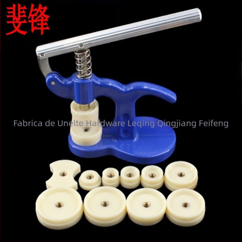 Set de reparare ceasuri Presă capac spate ceas Presă capac ceas Instrument de schimbare a bateriilor (albastru)