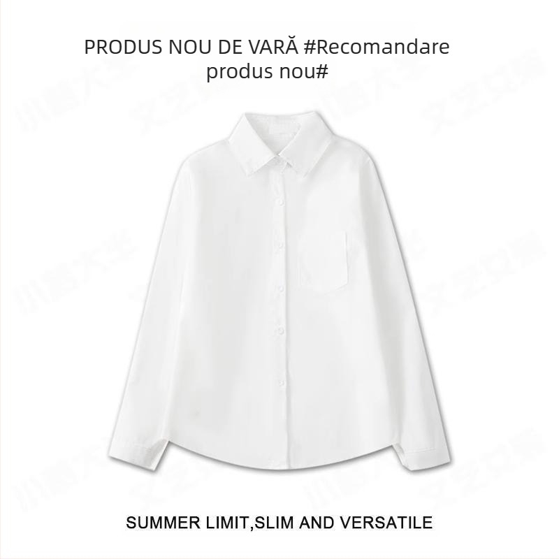 Tricou femei toamna și iarna de lux JK îmbrăcăminte exterioară cămașă albă pentru fete studente top cu cămașă albă