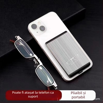 Ochelari de citit noi, pliabili, ultra-subțiri, direct din fabrică, HD, portabili, ochelari de citit convenabili pentru bărbați, suport pentru telefon mobil
