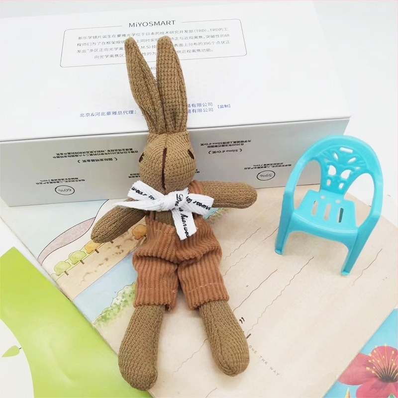 Creative Houndstooth Bunny Bag Pendant Doll Drăguț Breloc Jucărie de Pluș Doll Doll Pandantiv