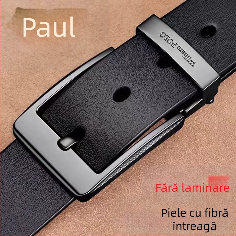 Paul Pin Buckle Men's Belt New Genuine Leather Casual Belt All-match Business Young and Middle Age Cowhide Pants Belt