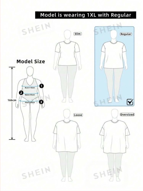 Shein Relaxiva Plus Size - Bluză de vară cu mânecă scurtă, casual, pentru femei