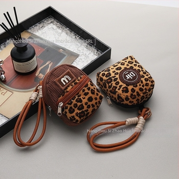 Pluș Mini Creative monede portofel auto pandantiv leopard imprimare breloc geantă școală ghiozdan curea student card geantă brand la modă