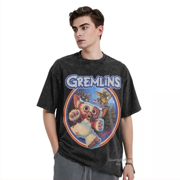 Tricou spălat Gremlin 84 Tricouri Gizmo Film de Crăciun anii '80