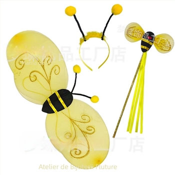 Produse noi transfrontaliere din fabrică, în stoc, costum cu aripi de albine galbene, consumabile pentru spectacole de festival