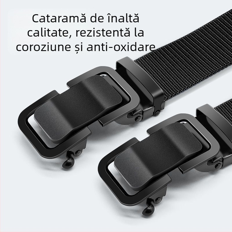 Curea de exterior din pânză țesută pentru bărbați, antrenament militar, casual, curea tactică completă pentru pantaloni, imitație de nailon, curea cu cataramă automată la modă