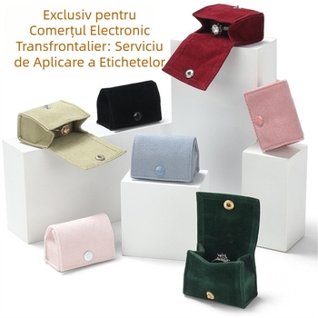Temu Supply Mini Suede Bijuterii Box Travel Portabil Inel Cosmetice Bag Catifea Bag Bijuterii Cosmetice Bag