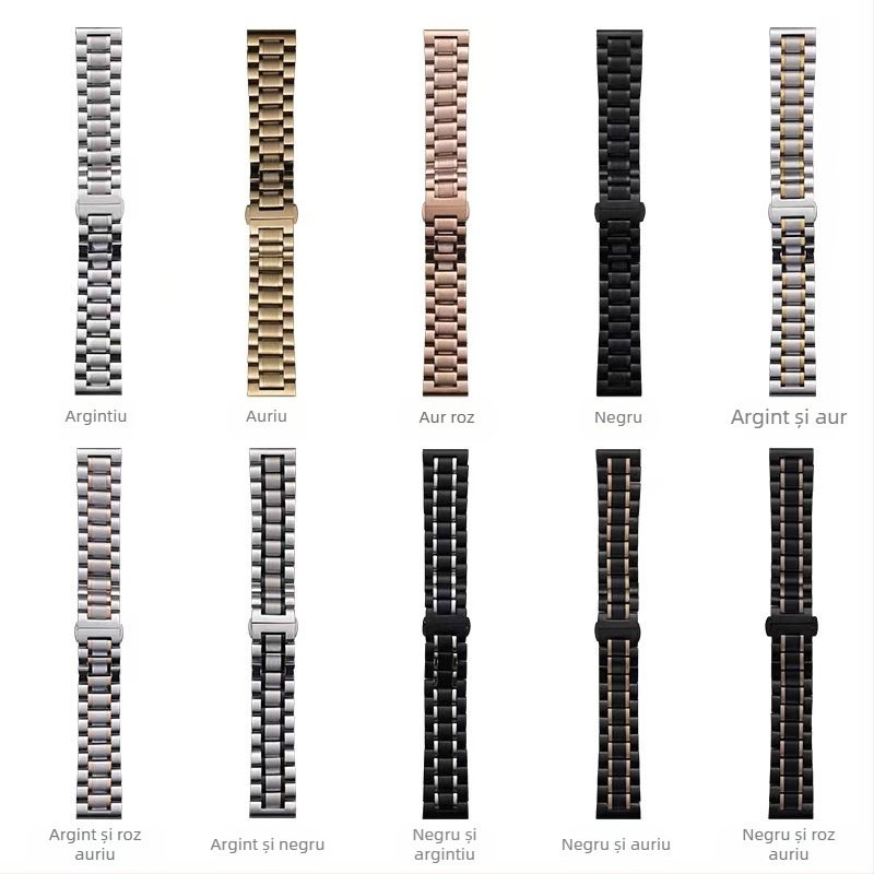 Pentru Apple applewatch cu cinci mărgele, cataramă solidă cu fluture, iwatch, curea de ceas din oțel inoxidabil Huawei