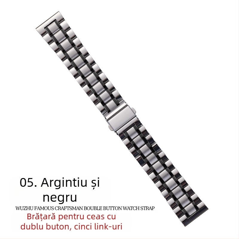 Pentru Apple applewatch cu cinci mărgele, cataramă solidă cu fluture, iwatch, curea de ceas din oțel inoxidabil Huawei